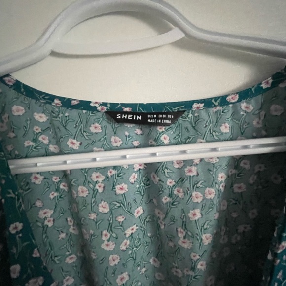 💖(2 for $15)💖 Ruffle Layered Teal Summer Mini Dress - Picture 4 of 5